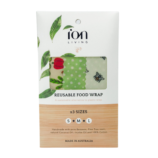 Reusable (Beeswax) Food Wraps: Set of 3